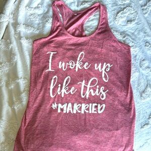 Married tank top (bride to be) M
